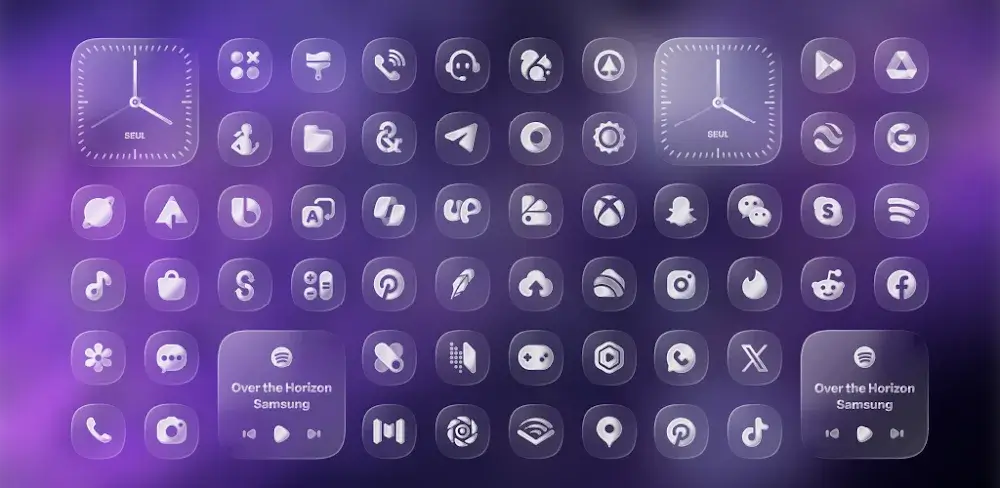 One UI Glass Icon Pack v1.2 APK (Full Version) Download