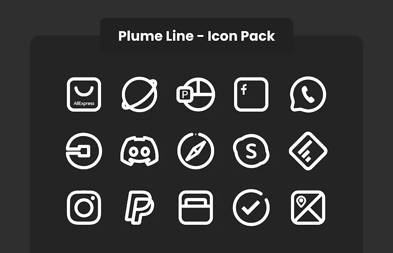 Plume Line – Icon Pack screenshot 3