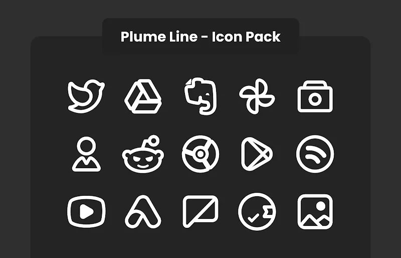 Plume Line – Icon Pack screenshot 4