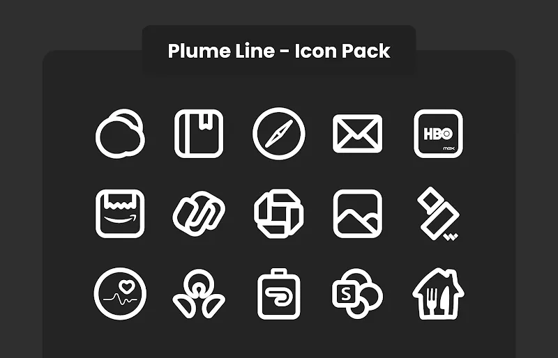 Plume Line – Icon Pack screenshot 5