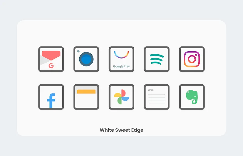 White Sweet Edge – Icon Pack screenshot 3